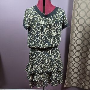 Converse Black and Cream Leopard Print Dress